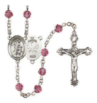 Sterling Silver 6mm Guardian Angel / Nat'l Guard Rosary