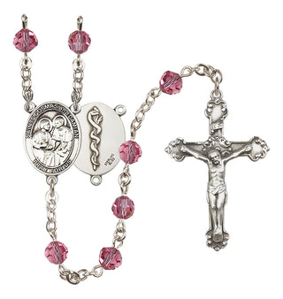 Sterling Silver 6mm Saints Cosmas & Damian / Doctors Rosary