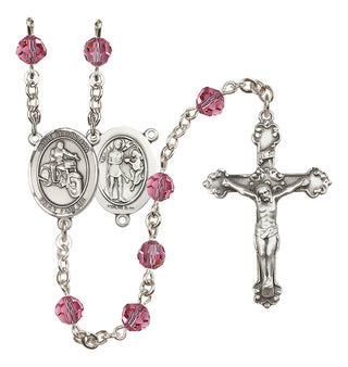 Sterling Silver 6mm Saint Sebastian / Motorcycle Rosary