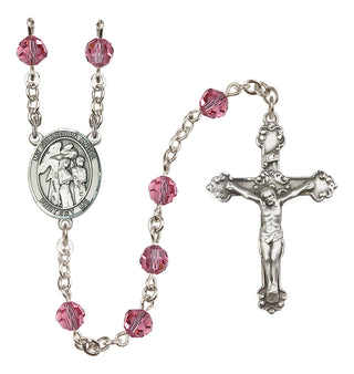 Sterling Silver 6mm Guardian Angel w/Children  Engraved Catholic Rosaries