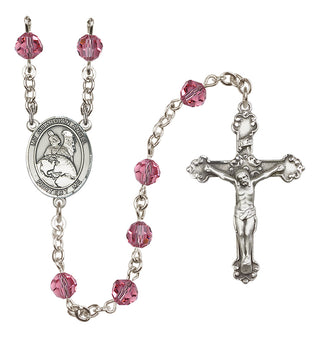 Sterling Silver 6mm Guardian Angel Protector  Engraved Catholic Rosaries