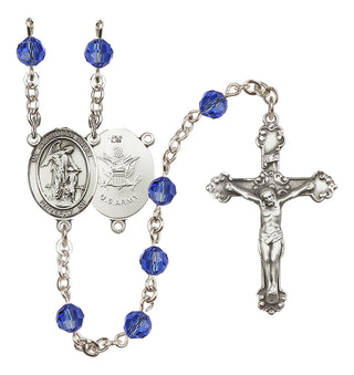 Sterling Silver 6mm Guardian Angel / Army Rosary