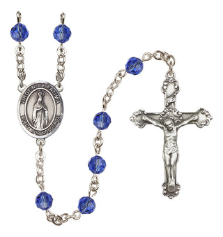 Sterling Silver 6mm Virgen de Fatima  Engraved Catholic Rosaries