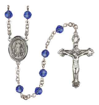 Sterling Silver 6mm Saint Juliana of Cumae  Engraved Catholic Rosaries