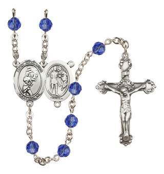 Sterling Silver 6mm Saint Sebastian/Softball Rosary