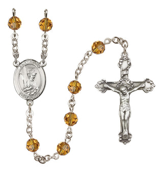 Sterling Silver 6mm Saint Helen  Engraved Catholic Rosaries