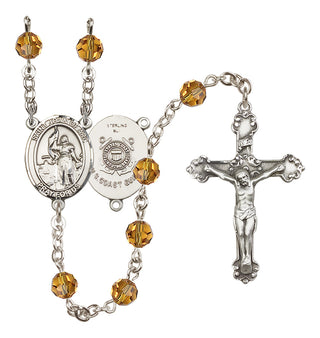 Sterling Silver 6mm Saint Joan of Arc /Coast Guard Rosary