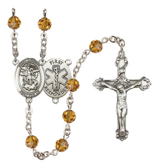 Sterling Silver 6mm Saint Michael/1St Responder Rosary