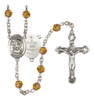 Sterling Silver 6mm Saint Michael / Army Rosary
