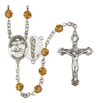 Sterling Silver 6mm Saints Cosmas & Damian / Doctors Rosary