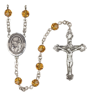 Sterling Silver 6mm Virgen de Lourdes  Engraved Catholic Rosaries