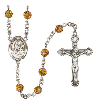 Sterling Silver 6mm Saint Lidwina of Schiedam  Engraved Catholic Rosaries