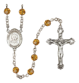 Sterling Silver 6mm Saint Joseph Freinademetz  Engraved Catholic Rosaries