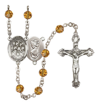 Sterling Silver 6mm Saint Christopher / Choir Rosary