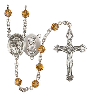 Sterling Silver 6mm Saint Christopher / Karate Rosary