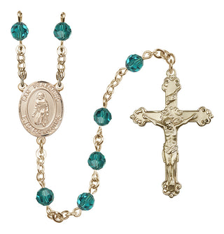 14 Karat Gold-Filled 6mm Austrian Crystal San Peregrino Rosary in Zircon