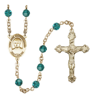 14 Karat Gold-Filled 6mm Austrian Crystal Saint Jose Sanchez del Rio Rosary in Zircon