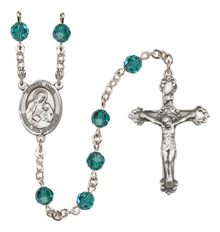 Sterling Silver 6mm Santa Ana  Engraved Catholic Rosaries