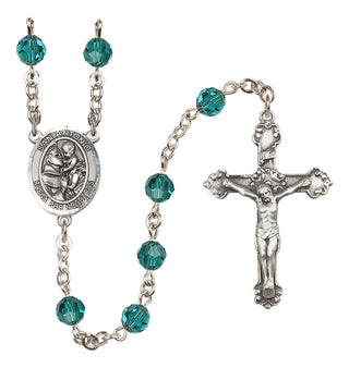 Sterling Silver 6mm San Antonio  Engraved Catholic Rosaries
