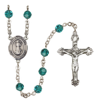 Sterling Silver 6mm San Francis  Engraved Catholic Rosaries