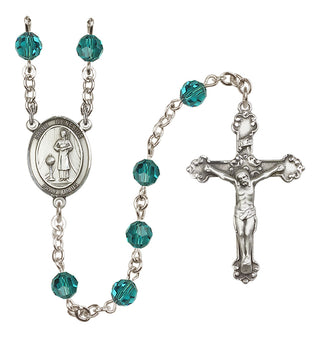 Sterling Silver 6mm Saint Genesius of Rome  Engraved Catholic Rosaries
