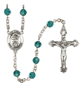Sterling Silver 6mm San Miguel Arcangel  Engraved Catholic Rosaries