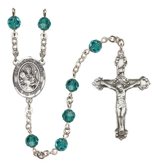 Sterling Silver 6mm Austrian Crystal San Ramon Nonato Rosary in Zircon