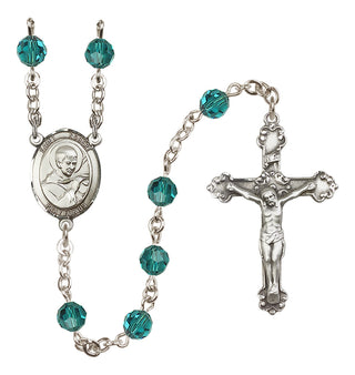 Sterling Silver 6mm Saint Robert Bellarmine  Engraved Catholic Rosaries