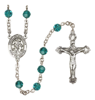Sterling Silver 6mm Angel de la Guardia  Engraved Catholic Rosaries