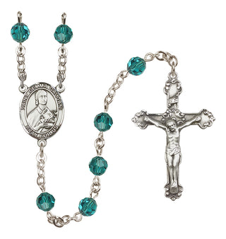 Sterling Silver 6mm Austrian Crystal Saint Gemma Galgani Rosary in Zircon