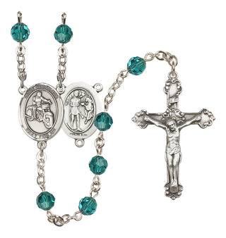 Sterling Silver 6mm Saint Sebastian / Motorcycle Rosary