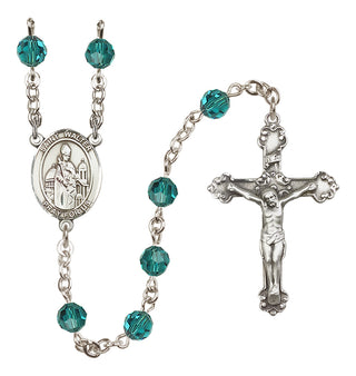 Sterling Silver 6mm Saint Walter of Pontoise  Engraved Catholic Rosaries