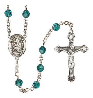 Sterling Silver 6mm Saint Christina the Astonishing  Engraved Catholic Rosaries