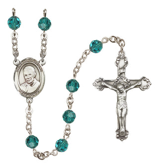 Sterling Silver 6mm Saint Luigi Orione  Engraved Catholic Rosaries