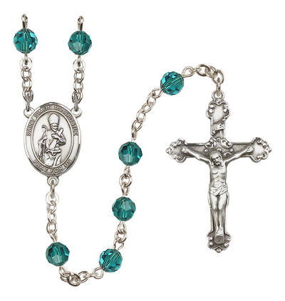 Sterling Silver & Crystal St. Simon the Apostle Rosary | Zircon