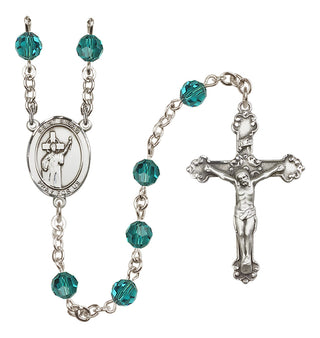 Sterling Silver 6mm Saint Aidan of Lindesfarne  Engraved Catholic Rosaries