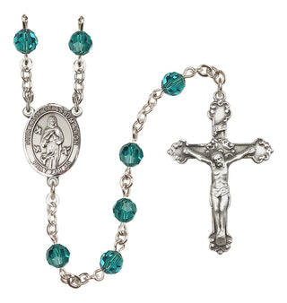 Sterling Silver 6mm Austrian Crystal Our Lady of Assumption Rosary in Zircon