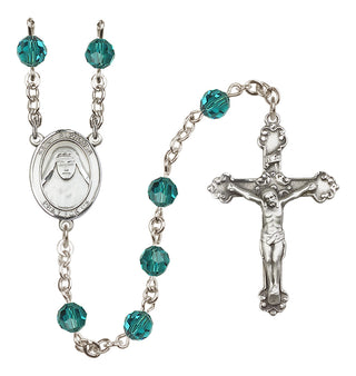 Sterling Silver 6mm Saint Alphonsa of India  Engraved Catholic Rosaries