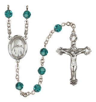 Sterling Silver 6mm Saint Jeanne Jugan  Engraved Catholic Rosaries