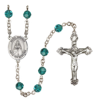Sterling Silver 6mm Our Lady Rosa Mystica  Engraved Catholic Rosaries