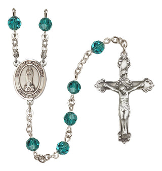 Sterling Silver 6mm Austrian Crystal Our Lady of Kibeho Rosary in Zircon