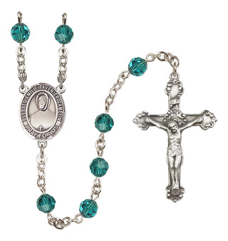 Sterling Silver 6mm Austrian Crystal Blessed Emilie Tavernier Gamelin Rosary in Zircon