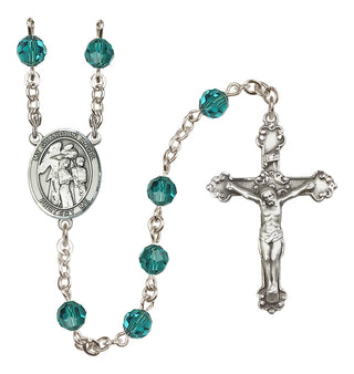Sterling Silver 6mm Guardian Angel w/Children  Engraved Catholic Rosaries