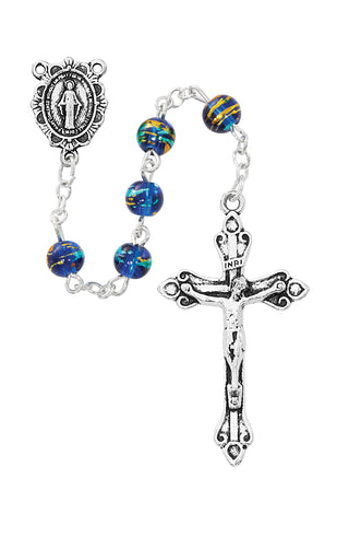 Blue Multi Color Rosary