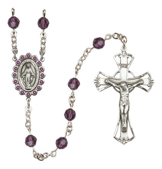 Sterling Silver 6mm Miraculous Rosary
