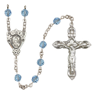 Sterling Silver 6mm Miraculous Rosary