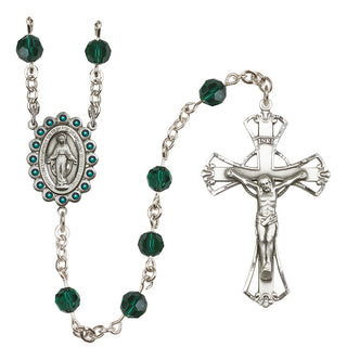 Sterling Silver 6mm Miraculous Rosary