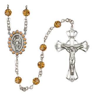 Sterling Silver 6mm Miraculous Rosary