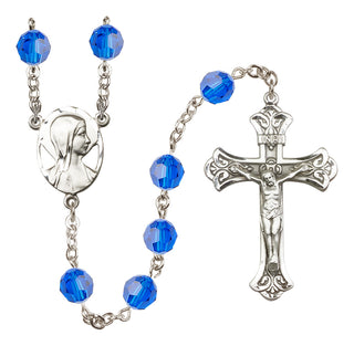 Sterling Silver 8mm Madonna Rosary