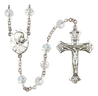Sterling Silver 8mm Madonna Rosary